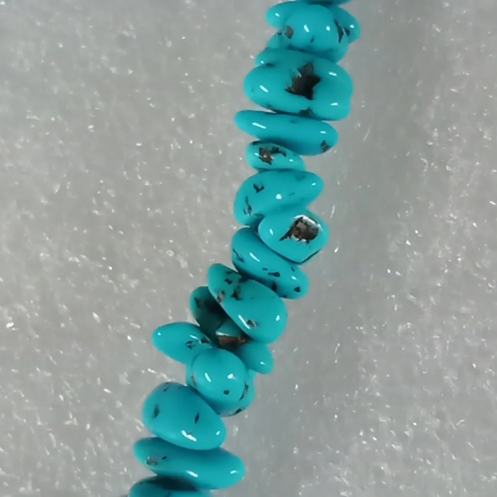 Turquoise Chip Necklace #A364 - Picture 8 of 10